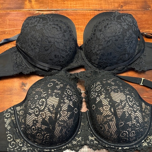 Cacique Black Lace Bra Duo 40DDD - Picture 7 of 7